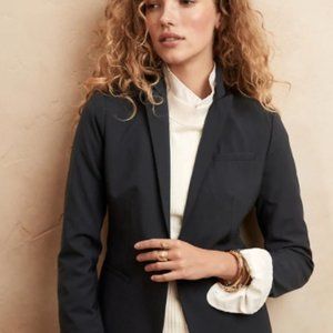 SOLD - Banana Republic Italian Wood-Blend Blazer - Black